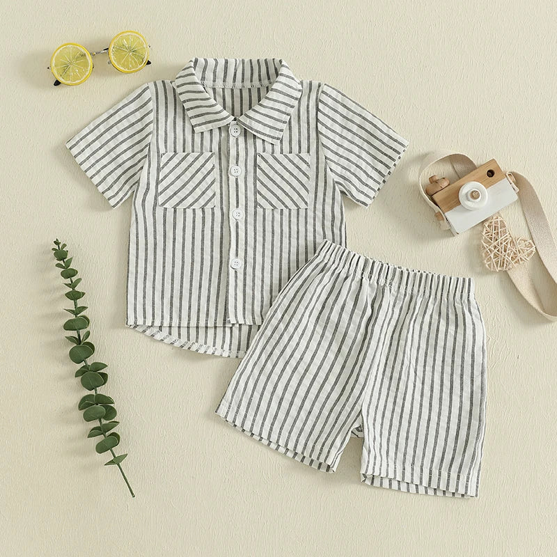 Linen Breeze Striped Set