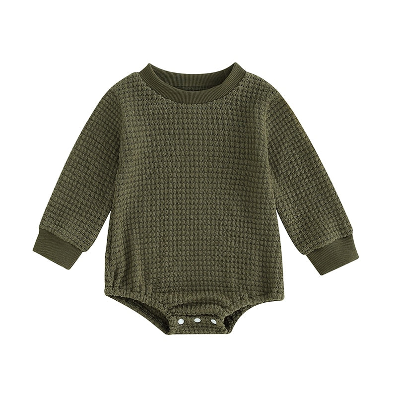 Textured Long Sleeve Onesie