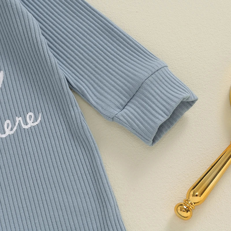 "Hi, I'm new here." Jumpsuit with Hat