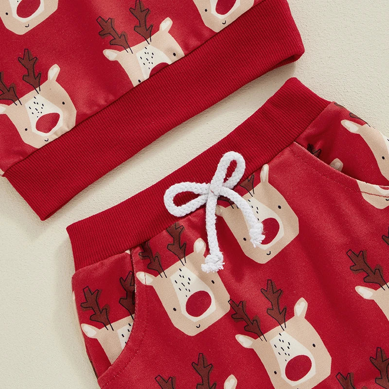 Reindeer Sweatshirt  & Sweatpants Set