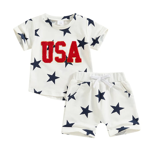 USA Chenille Patch Two-Piece Set