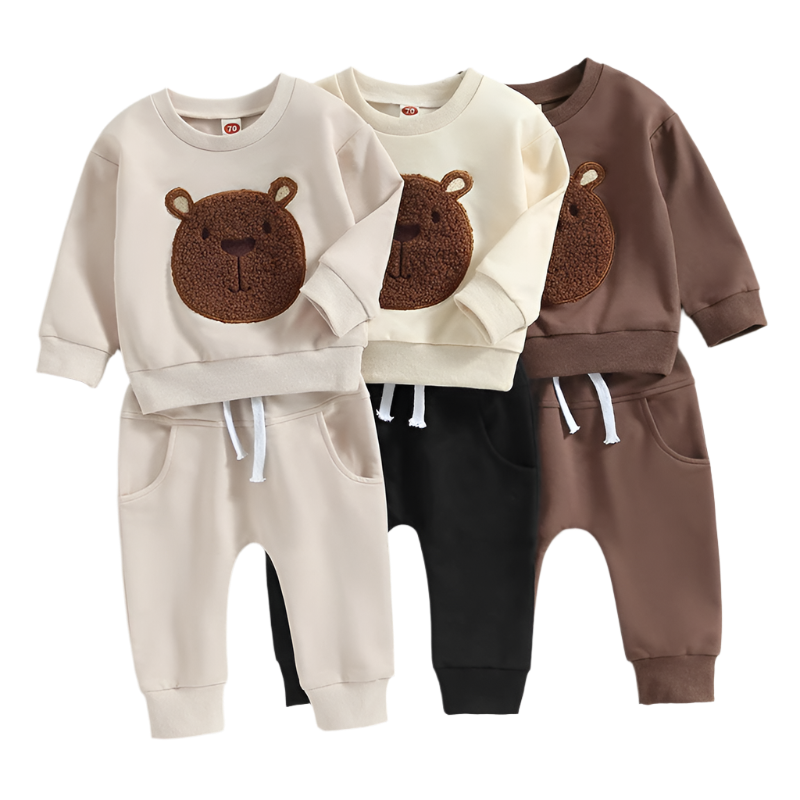 Brown Bear Sweater Pants Set