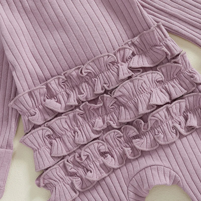 Sweetheart Ruffle Footie Knit Set