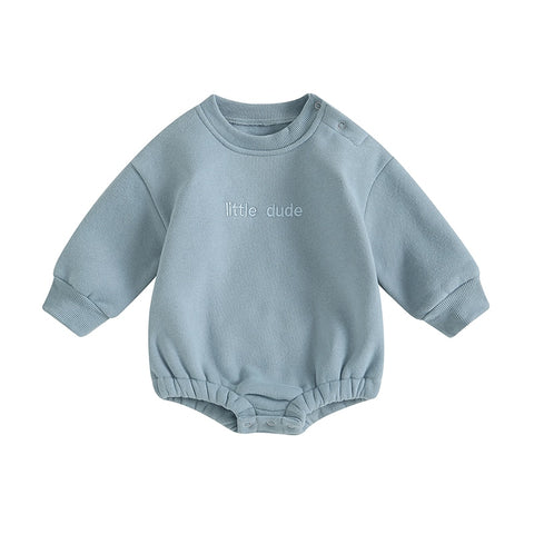 Little Dude Sweatshirt Onesie