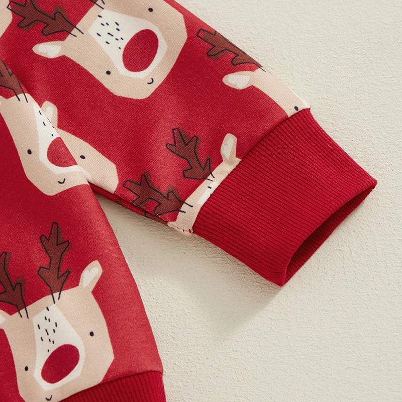 Reindeer Sweatshirt  & Sweatpants Set