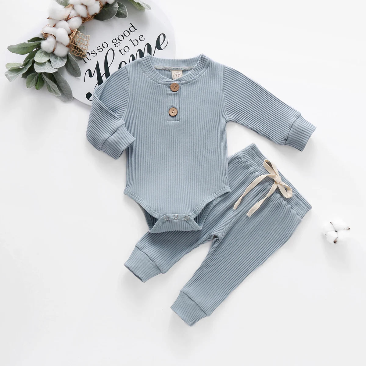 Baby boys' Everett Ribbed Lounge Set