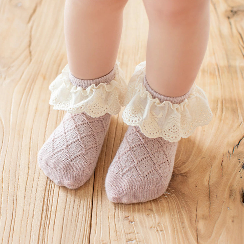 Ruffled Frilly Cotton Ankle Socks
