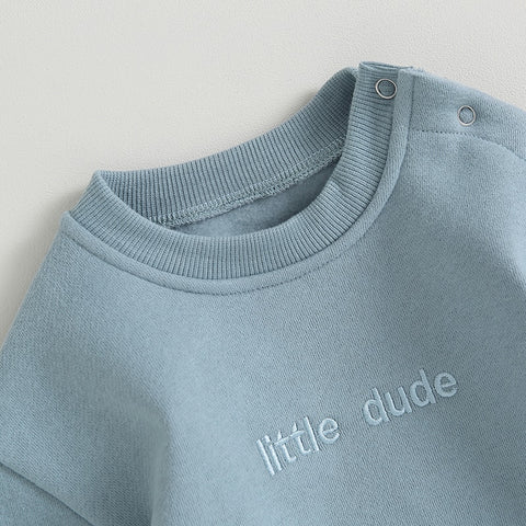 Little Dude Sweatshirt Onesie