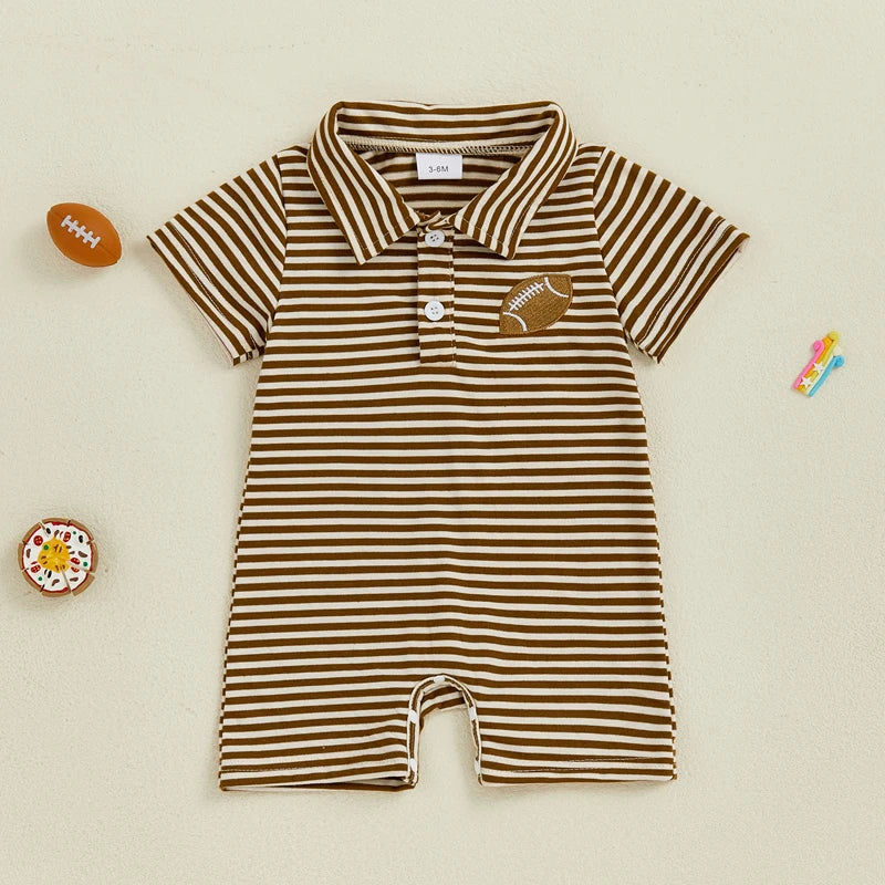 Friday Lights Striped Polo Romper