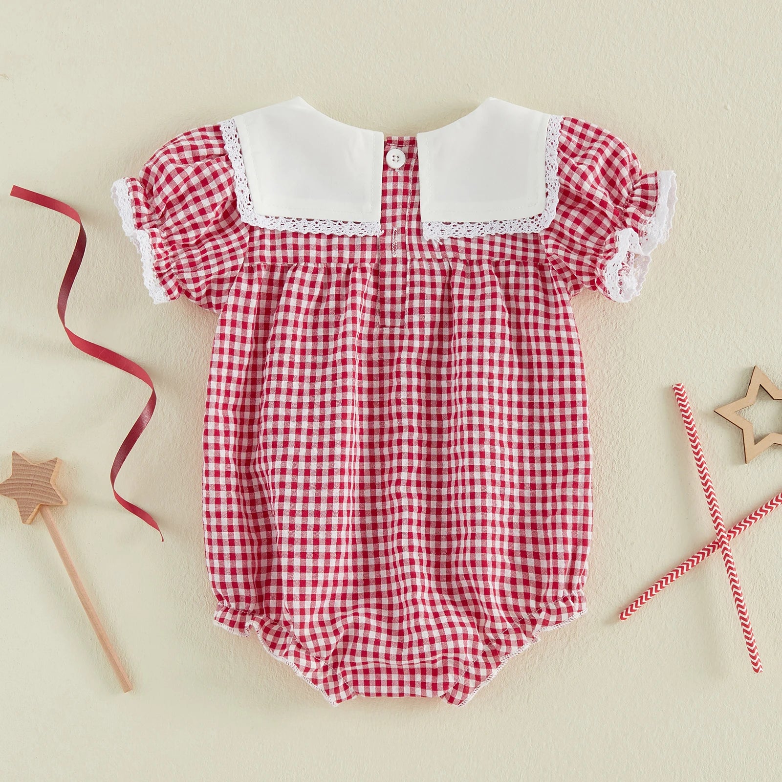 Baby Girl Patriotic Bubble Romper
