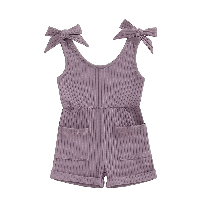 Everyday Ribbed Tie-Strap Romper