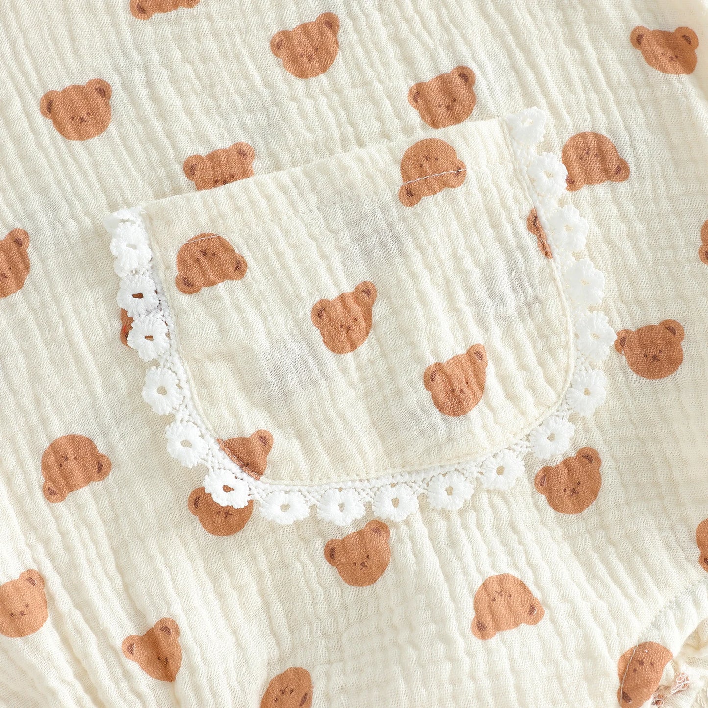 Honey Bear Pocket Romper