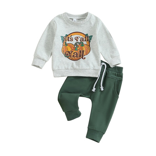 Kids' "It's Fall Y'all" Sweatshirt + Sweatpants Set
