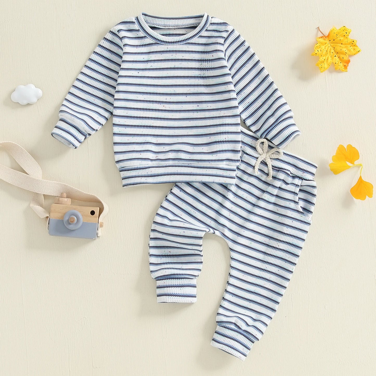 Soft Stripe Lounge Set