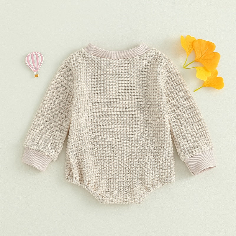 Textured Long Sleeve Onesie