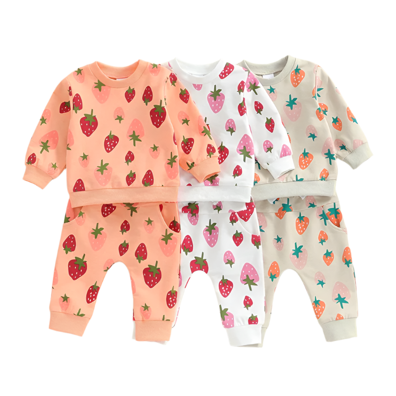 Sweet Strawberry Sweat Set