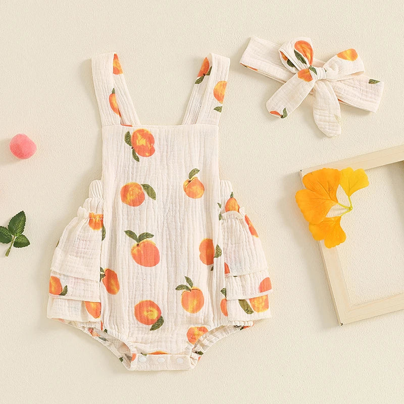 Peachy Keen Ruffle Romper Set