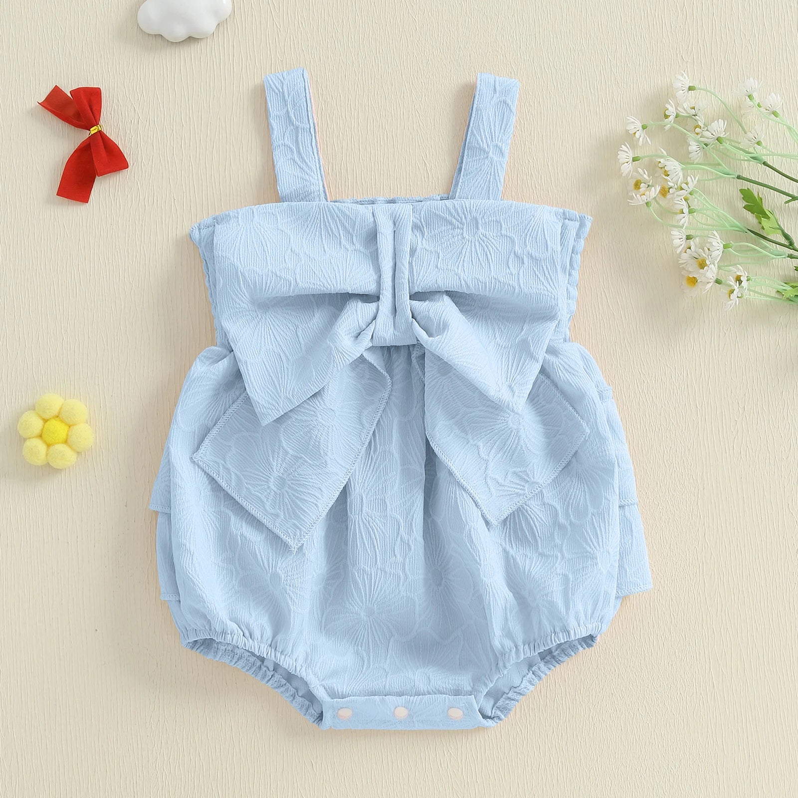 Sweet Ribbon Bow Romper