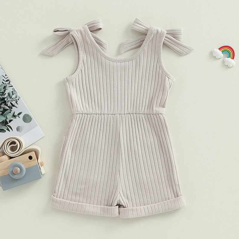 Everyday Ribbed Tie-Strap Romper