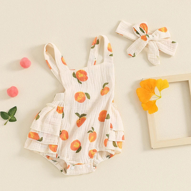 Peachy Keen Ruffle Romper Set