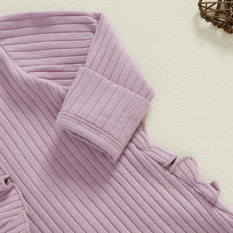 Sweetheart Ruffle Footie Knit Set