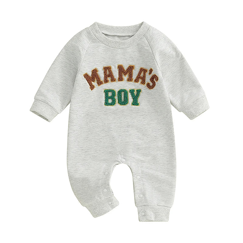 Mama’s Boy / Little Dude Cozy Appliqué Romper