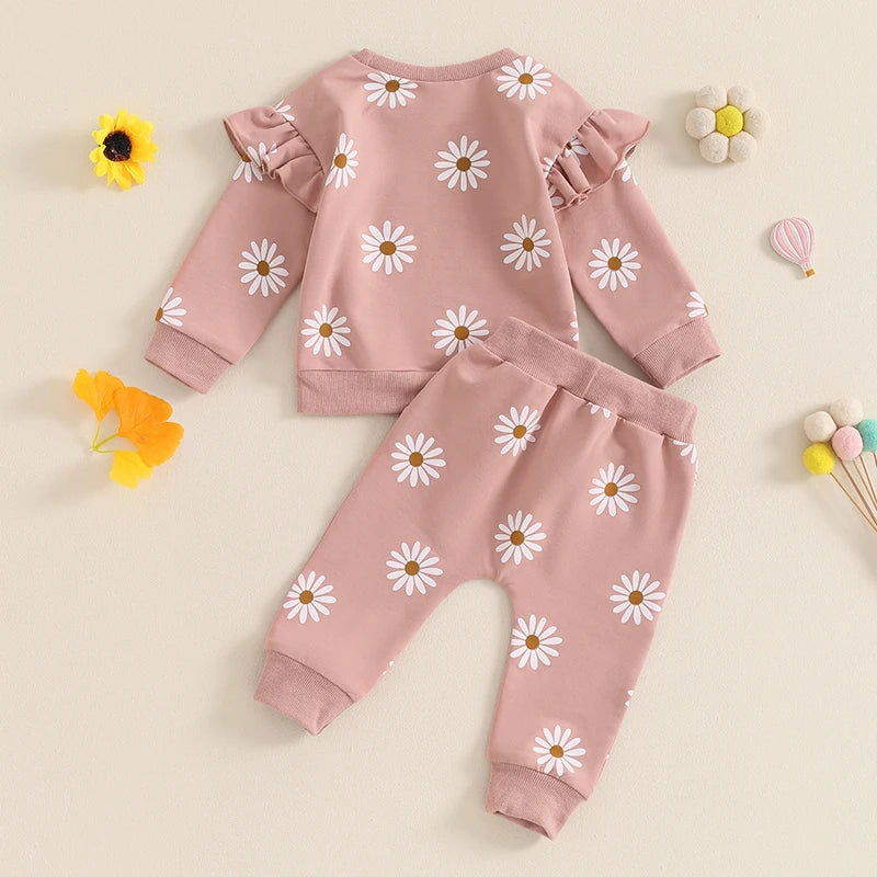 Flower Girl Sweater Pants Set