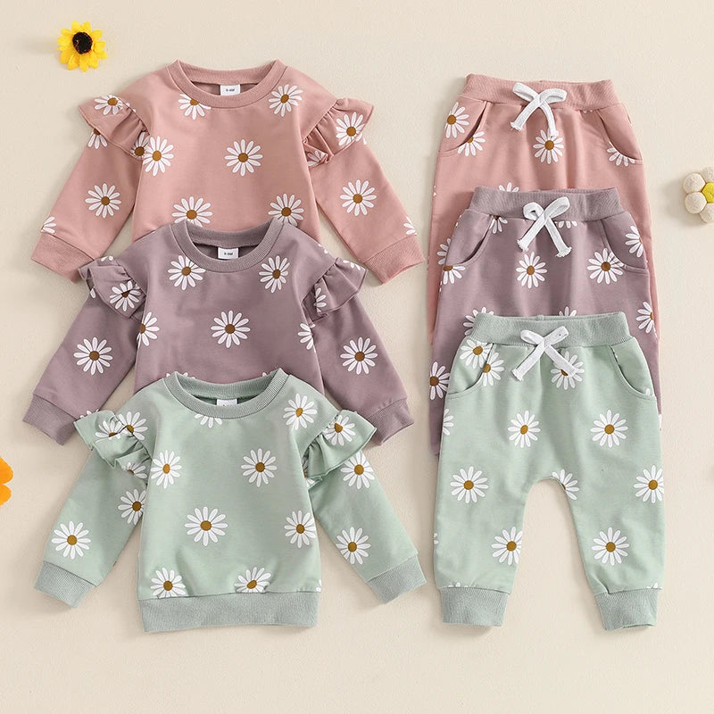 Flower Girl Sweater Pants Set