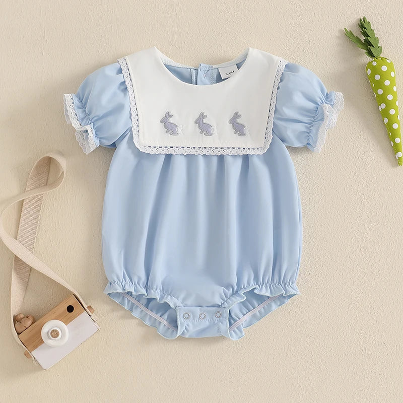 Bunny Charm Ruffle Romper