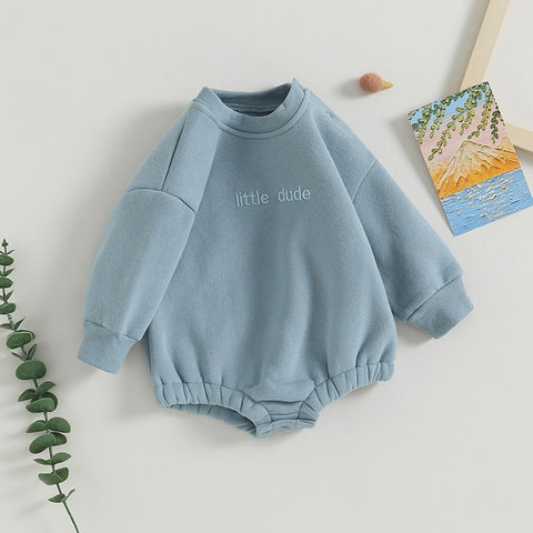 Little Dude Sweatshirt Onesie