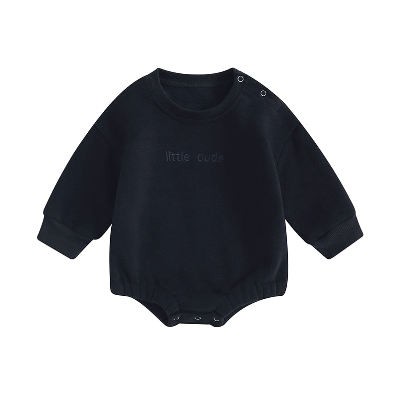 Little Dude Sweatshirt Onesie