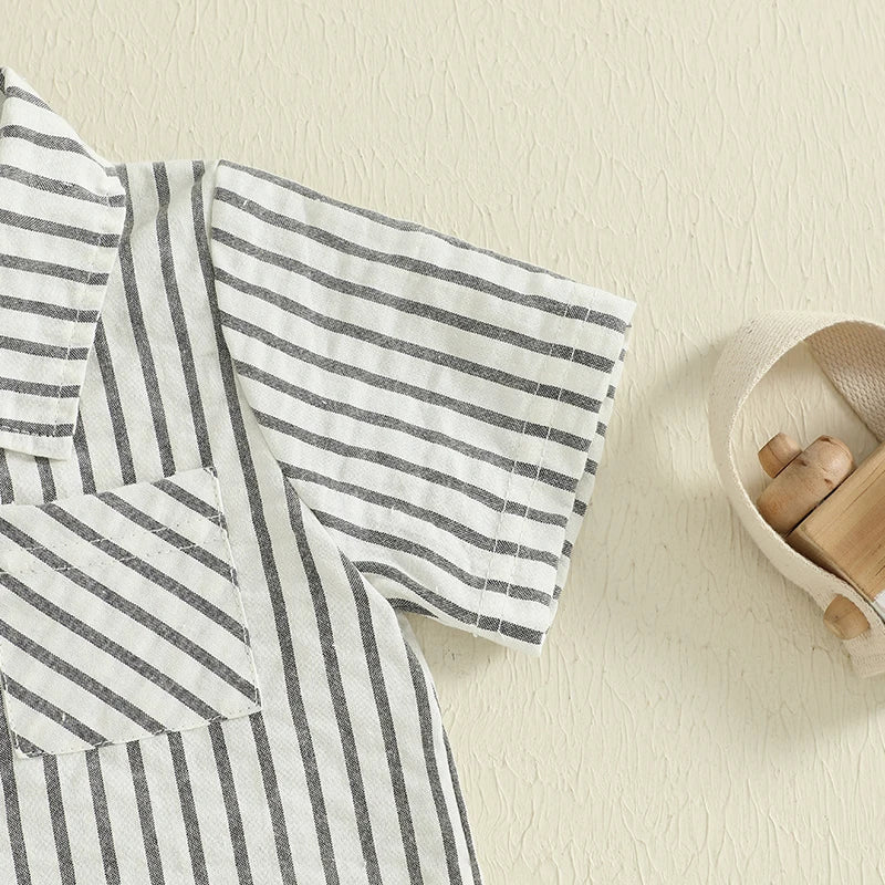 Linen Breeze Striped Set