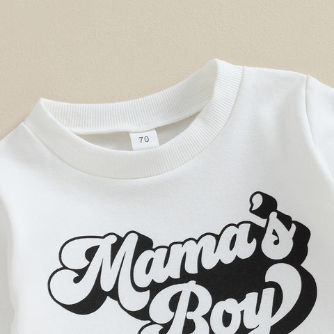 Boys' Mama's Boy Sweatshirts + Long Pants Set