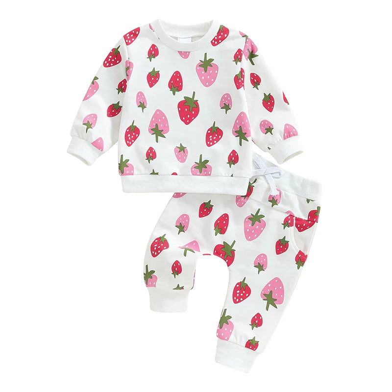 Sweet Strawberry Sweat Set