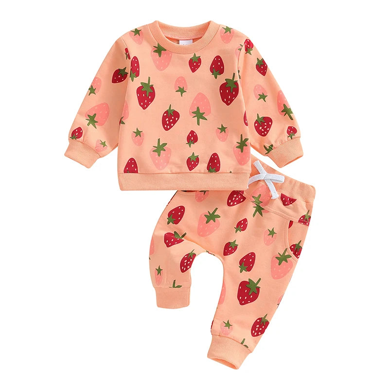 Sweet Strawberry Sweat Set