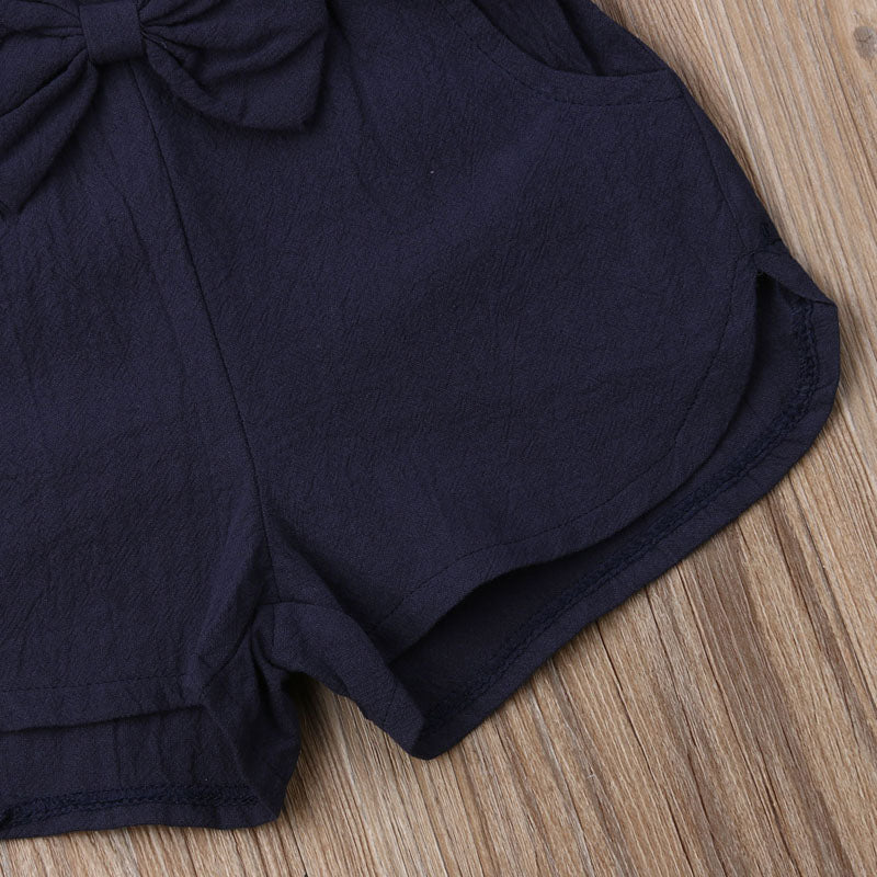 Girls' Solid Color Romper