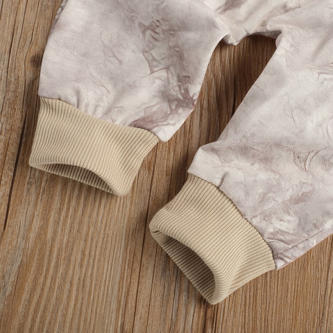 Kids' Tie-Dye Long-Sleeved Sweatshirt Pant Set