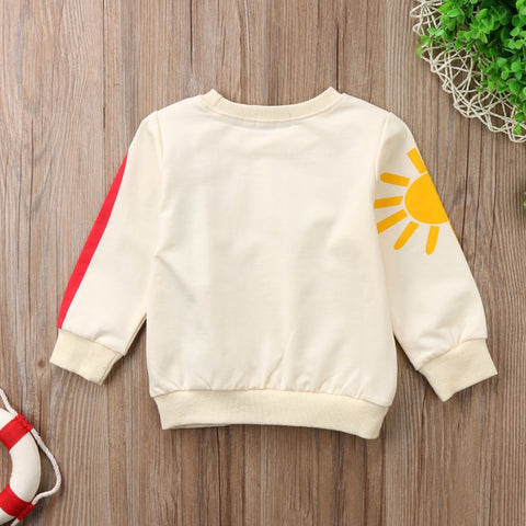 Girls' Sunshine Rainbow Long-Sleeved Sweatshirt