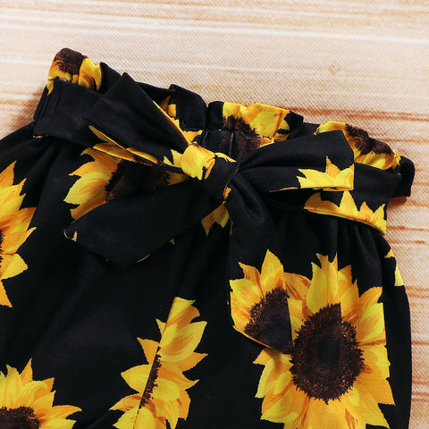 Girls' Sunflower Shorts & Onesie Set