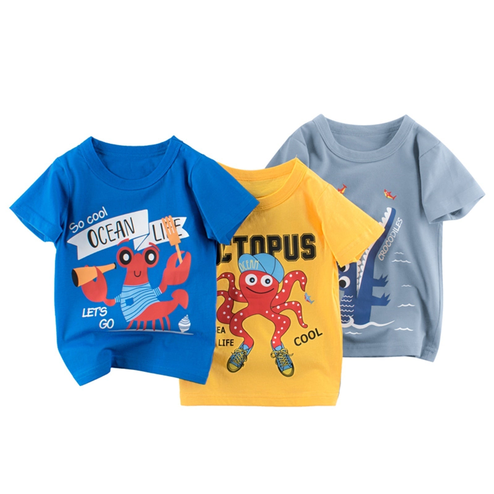 Boys' Alligator Graphic Short-Sleeved T-Shirt