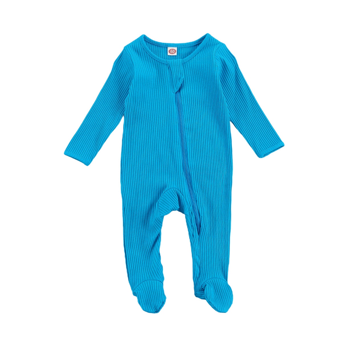 Longsleeve Ribbed Knit Baby Jumpsuit