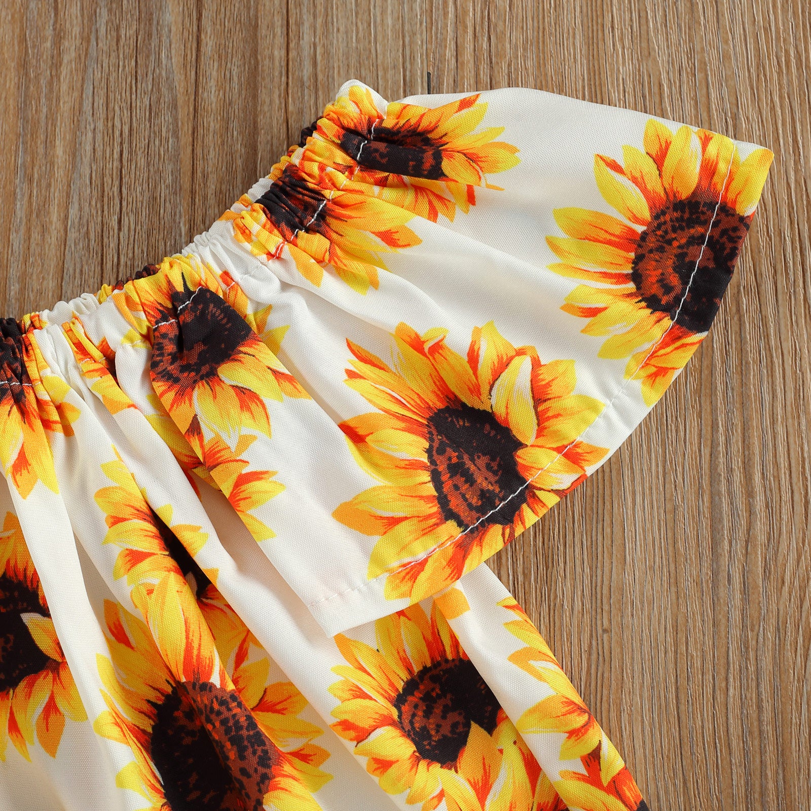 Girls' Sunflower Top & Denim Short Set