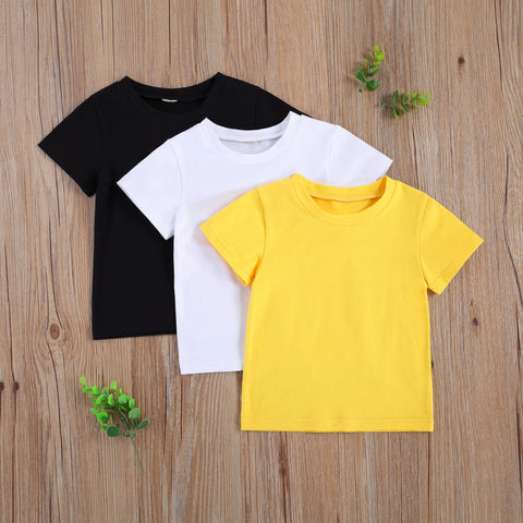 Kids' Unisex Solid Color T-Shirt