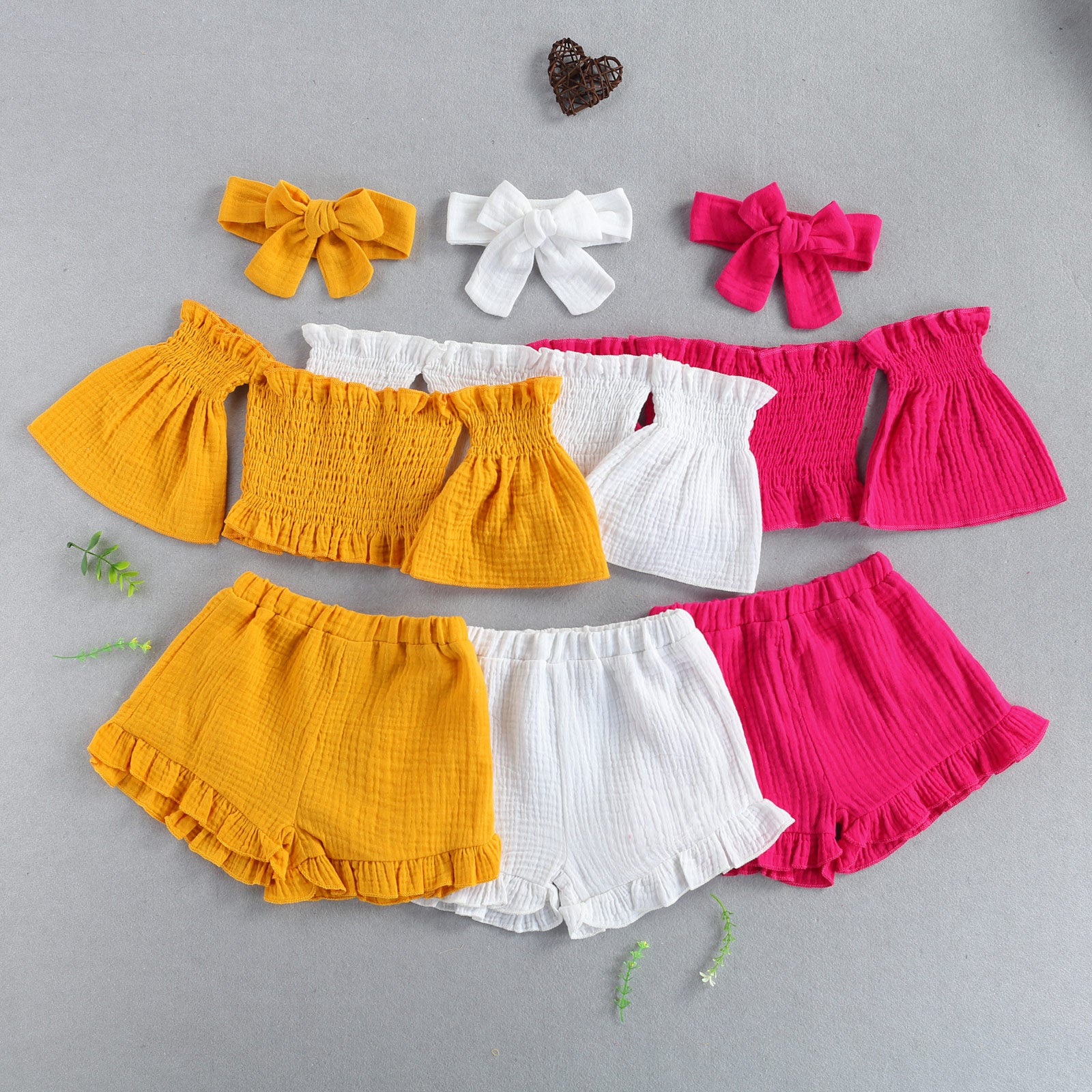 Girls' Bell Sleeve Short Set