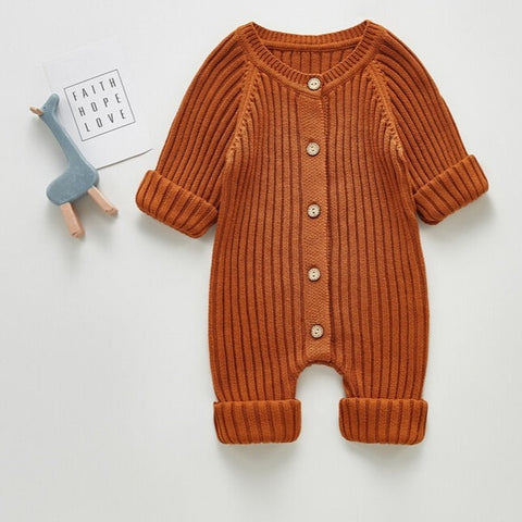 Baby Ribbed Knit Unisex Jumpsuit