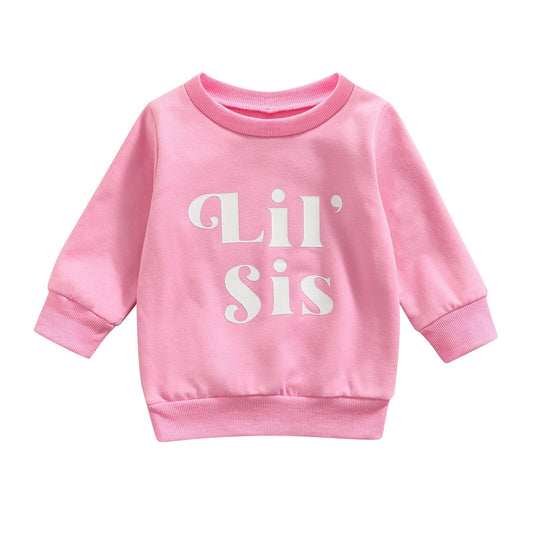 Lil' Sis Graphic Long-Sleeved Sweatshirt