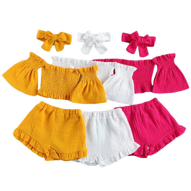 Girls' Bell Sleeve Short Set