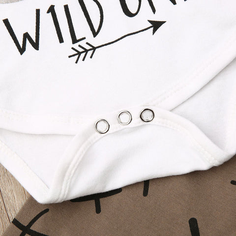 Boys' Wild One Short-Sleeved Onesie & Sweatpant Set