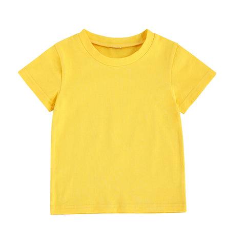 Kids' Unisex Solid Color T-Shirt
