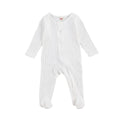 Longsleeve Ribbed Knit Baby Jumpsuit